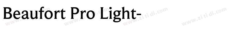 Beaufort Pro Light字体转换